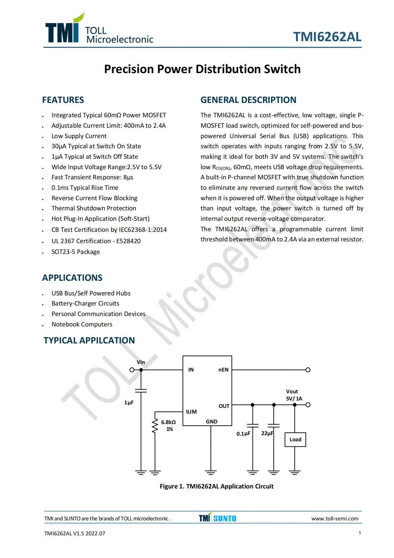 TMI6262AL_DS_EN_V1.5